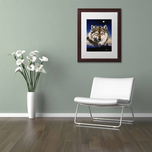 Trademark Fine Art 'Endangered' Canvas Art by Jenny Newland, White Matte, Wood Frame