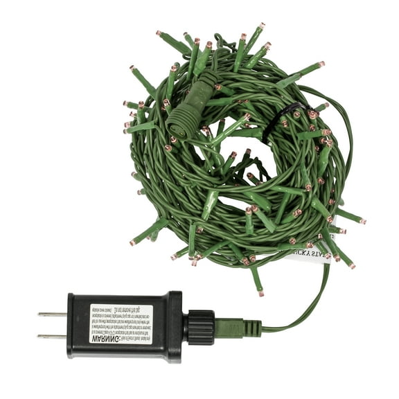 Vickerman 144 Red LED Cluster Light Set, 24' Christmas Light Set, Green Wire