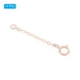 thumbnail image 3 of Uxcell 1 Inch S925 Silver Necklace Extender, 4 Pack Gold Plated Chain Extenders Extension, Rose Red, 3 of 6