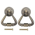 thumbnail image 4 of LEORX 2 Pcs Traditional Cabinet Knob Handles Bronze Vintage Knobs Kitchen Cabinet Door Knobs Rings Pocket 5.50X3.50X1.40CM, 4 of 8