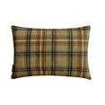 thumbnail image 2 of Funda de almohada lumbar a cuadros de invierno, 30 x 40 cm, terciopelo beige, moderna funda de almohada rectangular con estampado de cuadros estilo rústico de búfalo para sofá, hotel, sala de estar y, 2 of 8
