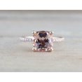 thumbnail image 2 of HeartsAndYou 1.4ct Natural Morganite & Diamond Engagement Ring 14k SOLID Rose Gold Accents, 2 of 9