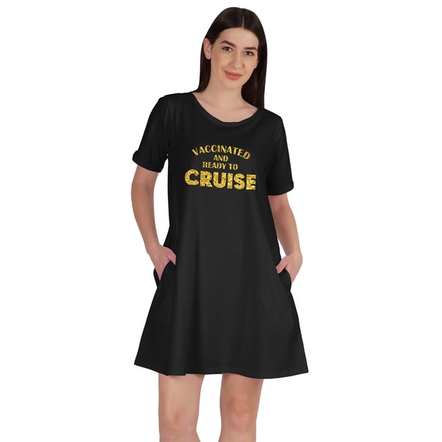 Inkmeso T-Shirt Décontracté Col Rond avec Poche, Vaciné et Prêt à Voyager