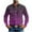 Purple, variant on Mens Western Cowboy Shirts Gradient Color Button Up Shirts Long Sleeve Cotton Work Shirts with Two Pockets