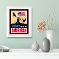 thumbnail image 2 of Designs ByLITA Proud To Be an American, 5 x 7 White Wall Print (Framed) | USA Patriotic Decoration, 2 of 6
