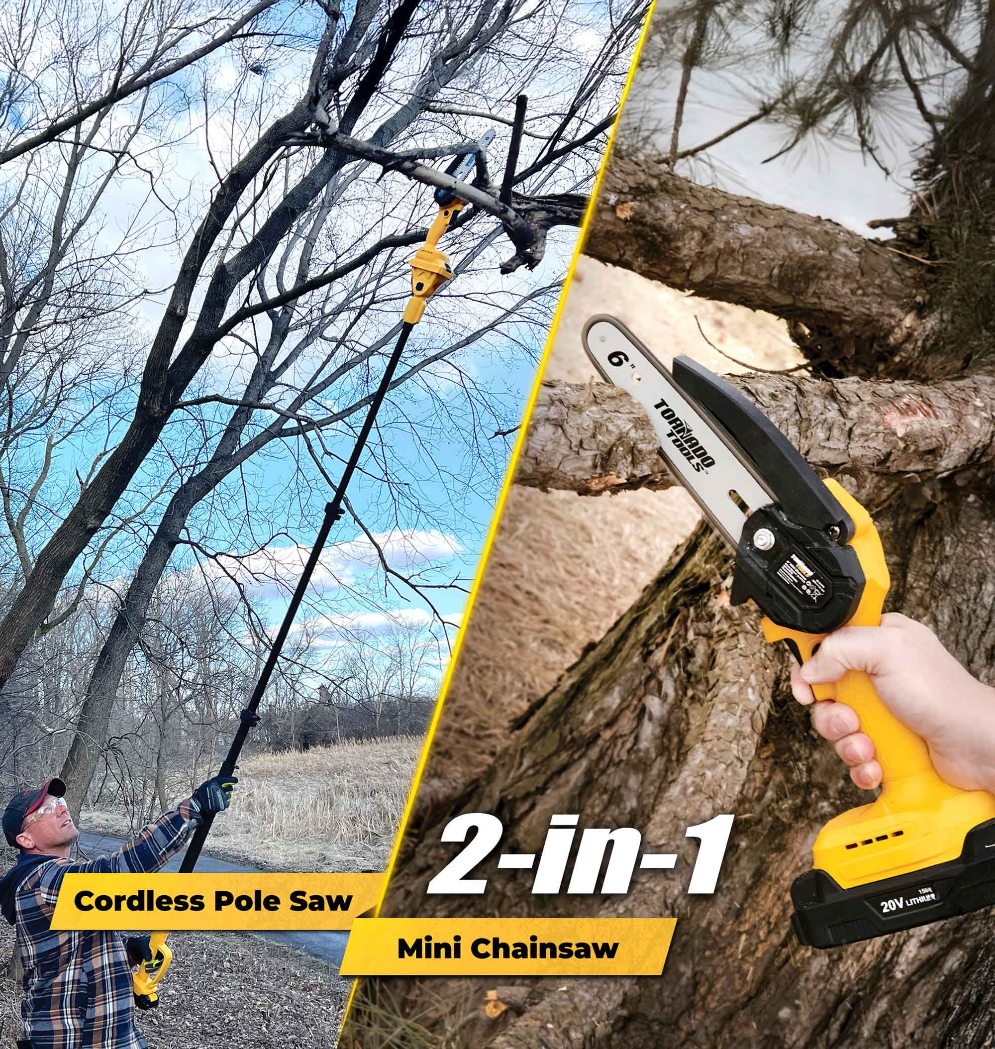 Tornado Tools 20V Mini Pole Saw - Walmart.com