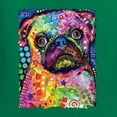 thumbnail image 2 of Funny Neon Pug | Dean Russo Art Animal Lover Womens Slim Fit Junior Tee, Kelly, Small, 2 of 6