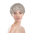 thumbnail image 3 of YFYANG Women's Double Waterproof Shower Cap, Vintage Clock Pattern Reusable Hair Cap for All Hair Styles and Head Sizes, 3 of 9