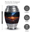 thumbnail image 2 of MUKTIVE Campfire Cremation Urns for Ashes - Decorative Adults Urn for Human Ashes - Blue Large Urns for Burial Female - 10 Inch Urn for Mother, 2 of 7