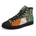 thumbnail image 6 of Irish Celtic Knot Cross St Patricks Day High Top Canvas Shoes Sneakers Black Size 9.5, 6 of 7