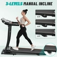 thumbnail image 6 of SWERTOY Folding Treadmill, Electric Treadmill with 41.3” x 15.7” Ultra Large Running Belt, Heart Rate Monitor, Easy Accembly, 7.5 Mph Speed for Home Gym, 6 of 8