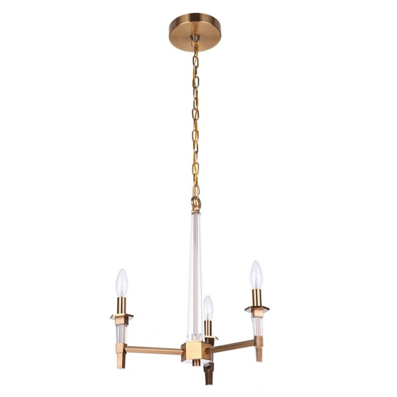 53223-SB Craftmade Lighting Tarryn - Three Light Chandelier - 20 inches wide by 19.63 inches high     -Traditional Installation