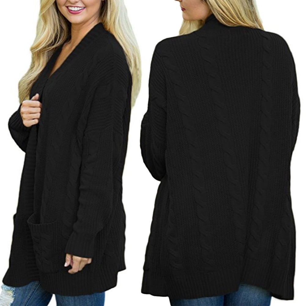 womens black cardigan sweater