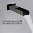 thumbnail image 7 of CASAINC Single-Handle 1-Spray Patterns 12 in. Ceiling Mount Tub and Shower Faucet in Matte Black (Valve Included), 7 of 7