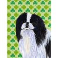 thumbnail image 1 of 11 x 15 In. Japanese Chin St. Patricks Day Shamrock Portrait Flag, Garden Size, 1 of 1
