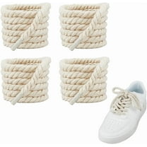 4 Pairs Thick Rope Shoelaces 8mm Width Round Shoelace Cotton Shoestring Replacement Shoe Laces Chunky Shoe Lace