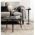 thumbnail image 7 of Kate and Laurel Alessia Modern Round Metal Coffee Table, 26 x 26 x 16, Black, Sand Cast Aluminum Coffee Table with Raised Deckled Edge for Storage and Display, 7 of 7