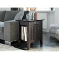 Nantucket Chair Side Table with Charging Station in Espresso