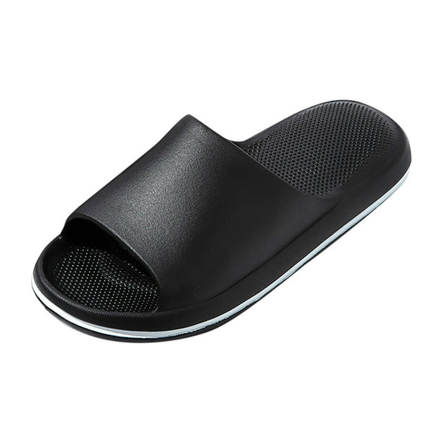 B91xZ Sandales Classiques pour Hommes, Tongs de Plage pour Intérieur et Extérieur, Noir 10