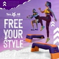 thumbnail image 3 of Yes4All Multifunctional Fitness Aerobic Step Platform/Aerobic Deck, Household Step Workout Bench for Home Gym (Orange/Purple), 3 of 8