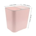 thumbnail image 2 of FRCOLOR Dual Compartment Pink Trash Can With Lid Self Sealing Trash Bin Recycle Bins Ideal For Kitchen Bathroom Dorm Rooms And Small Spaces Pink, 2 of 8
