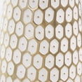 thumbnail image 4 of DecMode 13" Geometric Dot Gold Metal Vase with White Accents, 4 of 10