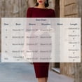 thumbnail image 4 of Mlkoz Formal Dresses for Women Solid Color 3/4 Sleeve Bodycon Midi Dress For Work, 4 of 6