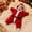 dd38-0901-Red, variant on Christmas Outfit Baby Starfish Onesie,Zipper Hooded Star Suit Soft Newborn Romper