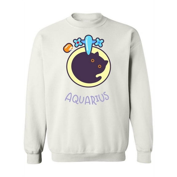 Aquarius Cat Design . Sweatshirt Women -Image by Shutterstock, Female 3X-Large