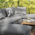 thumbnail image 2 of Modular Lounge Sectional Deep Sofa Set, Charcoal Grey Gray, Fabric, Modern Contemporary, Outdoor Patio Balcony Cafe Bistro Garden Furniture Hotel Hospitality, 2 of 10