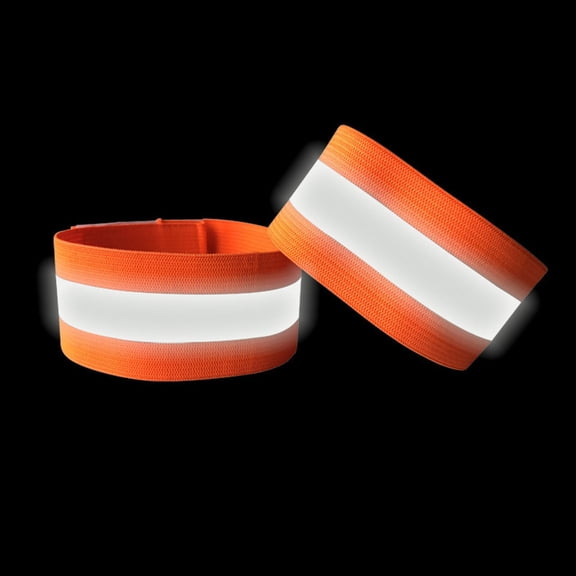 ORDDIART 4Pcs Reflective Tape Straps Nylon Safety Gear for Jogging Walking Cycling 1.97x1.97x0.79in