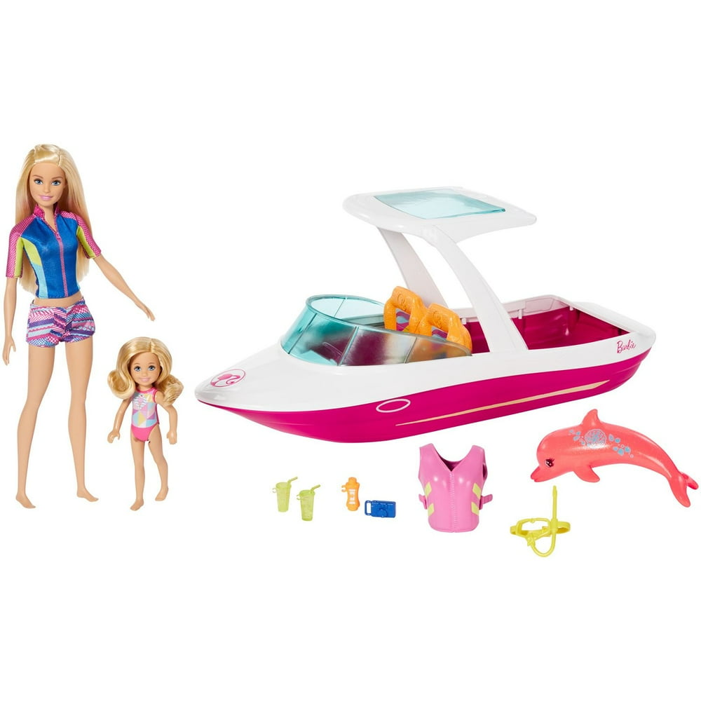 Barbie Dolphin Magic Ocean View Boat & Doll Giftset - Walmart.com - Walmart.com