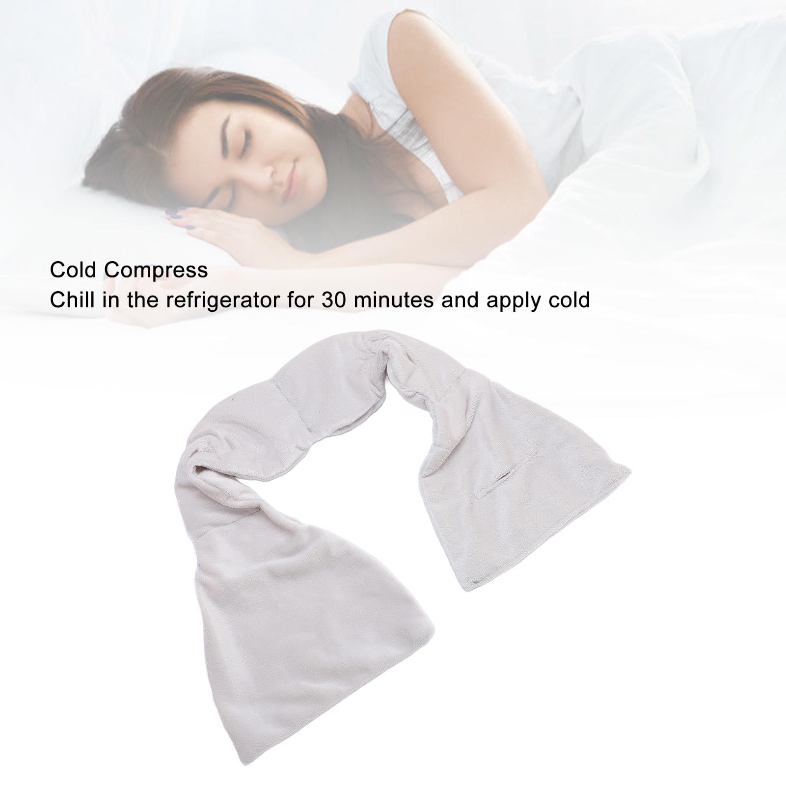 LAZIOEGR Weighted Sleep Eye Pillow, Grey - Light-Blocking, Soft Pressure & Cold Compress for Naps & Nighttime Rest
