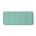 thumbnail image 1 of Floral Computer Mouse Pad, Abstract Motifs Inspired by Rural Woodland Nature Modern Foliage Design, Rectangle Non-Slip Rubber Mousepad X-Large, 35" x 15", Turquoise and Cream, by Ambesonne, 1 of 2