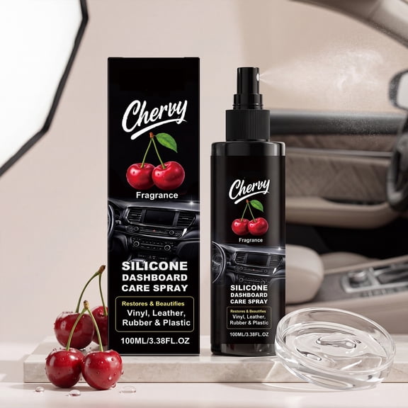 Kieccall Cherry Scent Car Dashboard Spray Cleaner for Vinyl Leather Interior Care Gift