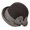 Coffee, variant on FOCUSNORM Women Felt Bowler Hats Vintage Plaid Bow Church Hats Lightweight Derby Fedora Hats