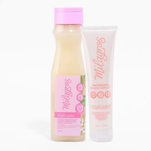 Milagros Shampoo (2 pack) ideal for growth and restores hair elasticity miracle shampoo Shampoo Milagros Colombia Treatment milagros shampoo magia capilar