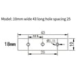 thumbnail image 3 of 1 Sets PCB DIN C45 Rail Mount Adapter PCB Mount Bracket Clips Mount Holder 35mm, 3 of 10