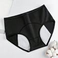 thumbnail image 4 of Women Leak Proof Incontinence Underwear Washable Absorbent Mid Waist Panties Postpartum Bladder Control Briefs Black XXXXL, 4 of 4