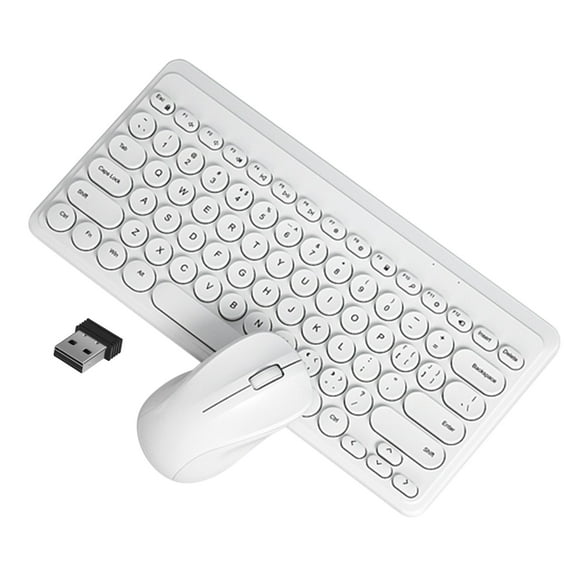 Wirelessly Keyboard and Mouse Slim Ergonomic USB Keyboard Mouse Combo Less Noise Keys Energy-saving Set