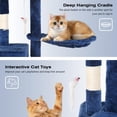 thumbnail image 6 of BestPet Cat Tree 37" Tall Cat Tower Kitten with Scratching Posts and Perches Indoor Activity Center for Cats (Navy Blue), 6 of 7