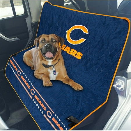 UPC: 0849790058873 | Pets First NFL Chicago Bears Premium Car Seat Protecting Cover Durable Waterproof Fits most Car Rear Seats