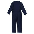 thumbnail image 4 of Venjoe Kids Boys Mechanic Costume Dance Coveralls Long Sleeve Overalls Jumpsuit Boiler Suit Halloween Dark Blue 12, 4 of 5