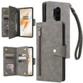 thumbnail image 1 of Étui pour OnePlus 8 Pro Portefeuille à Fermeture Éclair en Cuir Magnétique Porte-Cartes, 1 of 5