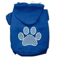 thumbnail image 3 of Pet Dog  Cat Hoodie Screen Printed, "Chevron Paw Print", 3 of 10