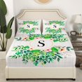 thumbnail image 3 of Erosebridal Monogrammed S Sheet Set Queen, Rustic Groovy Queen Sheet Sets, Initial Letter Bedding Sets Queen Size, Microfiber Room Decor, 4 Pieces, 3 of 7