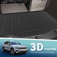 thumbnail image 2 of Unique Bargains Flat Face Cargo Liner Rear Trunk Mat Trunk Cargo Luggage Boot Tray Mat Vertical Stripes Pattern for Volkswagen Tiguan 2018-2024 Anti-Slip, 2 of 7