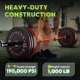 thumbnail image 3 of HANDBODE 7ft Olympic Barbell 45lb (20kg) - 1000lb High-Capacity Weight Bar for Deadlift / Powerlifting / Squat, Bench Press Bar for Strength Training Home Gym Workout, Red, 3 of 9