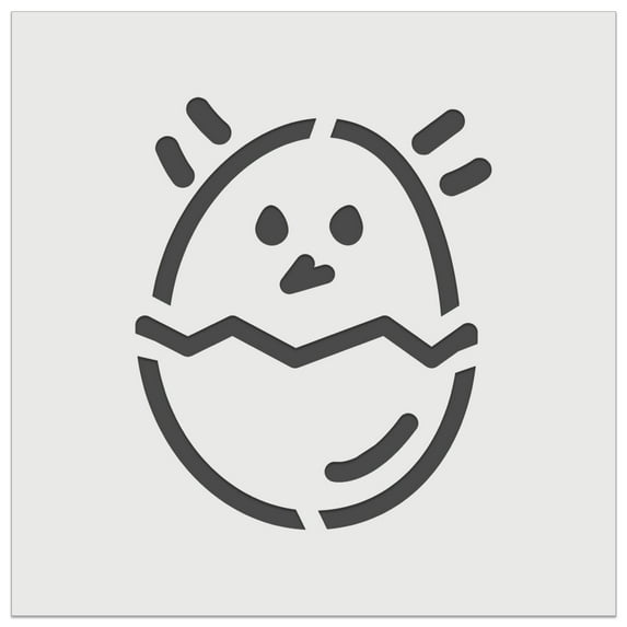 Chicken Hatching in Egg Doodle DIY Cookie Wall Craft Stencil - 11.5 Inch