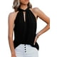 thumbnail image 1 of VISgogo Mujeres Halter Tops, Adultos Summer Loose Tie-up Color sólido Tank Tops (Blanco, Negro, Azul, Albaricoque Claro, Rosa Roja) VISgogo moda, 1 of 5